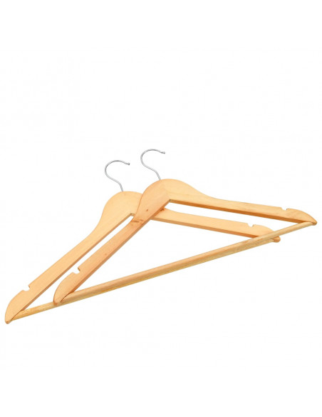 Set Appendiabiti 100 pz Antiscivolo in Legno Massello