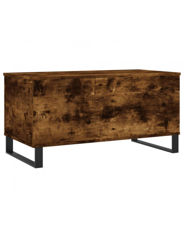 Tavolino da Salotto Rovere Fumo 90x44,5x45 cm Legno Multistrato