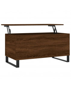Tavolino Salotto Rovere Marrone 90x44,5x45 cm Legno Multistrato 2