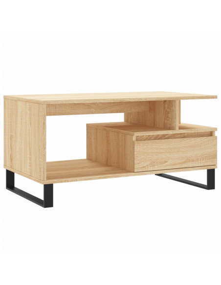 Tavolino da Salotto Rovere Sonoma 90x49x45 cm Legno Multistrato