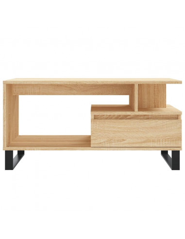 Tavolino da Salotto Rovere Sonoma 90x49x45 cm Legno Multistrato