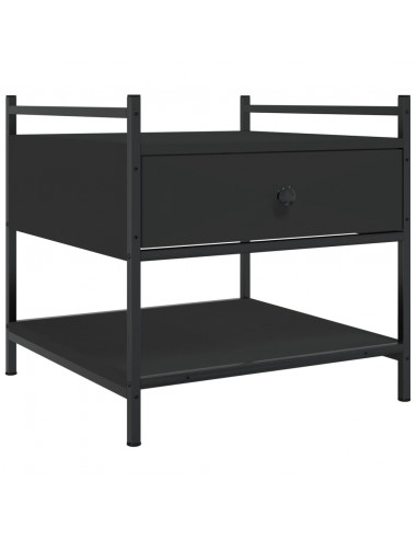 Tavolino da Salotto Nero 50x50x50 cm in Legno Multistrato