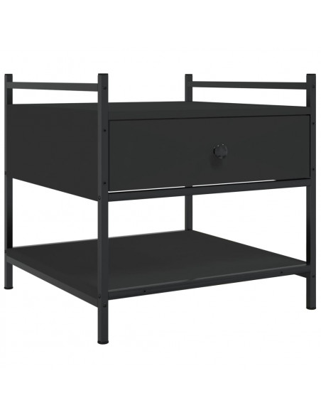 Tavolino da Salotto Nero 50x50x50 cm in Legno Multistrato