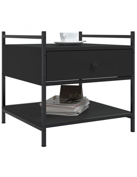 Tavolino da Salotto Nero 50x50x50 cm in Legno Multistrato
