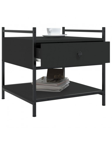 Tavolino da Salotto Nero 50x50x50 cm in Legno Multistrato