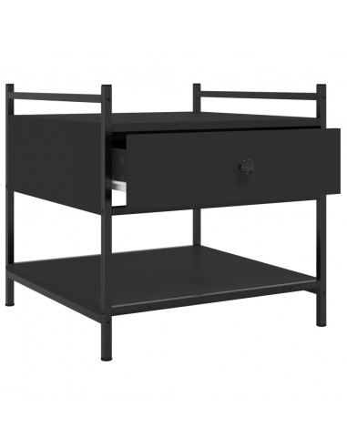 Tavolino da Salotto Nero 50x50x50 cm in Legno Multistrato