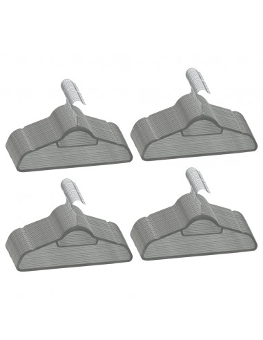 Set Appendiabiti 100 pz Antiscivolo Grigio in Velluto