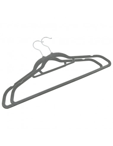 Set Appendiabiti 100 pz Antiscivolo Grigio in Velluto