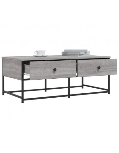 Tavolino da Salotto Grigio Sonoma 100x51x40cm Legno Multistrato