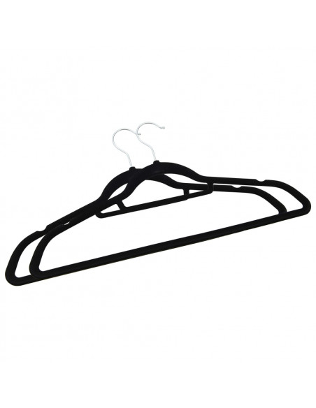 Set Appendiabiti 20 pz Antiscivolo Nero in Velluto