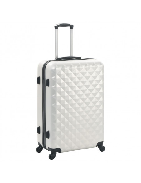 Set Trolley a Custodia Rigida 3 pz Argento Lucido in ABS