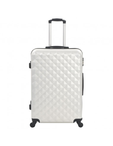 Set Trolley a Custodia Rigida 3 pz Argento Lucido in ABS