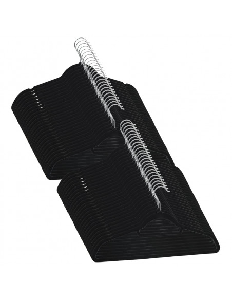 Set Appendiabiti 50 pz Antiscivolo Nero in Velluto