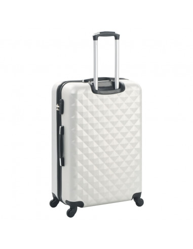 Set Trolley a Custodia Rigida 3 pz Argento Lucido in ABS