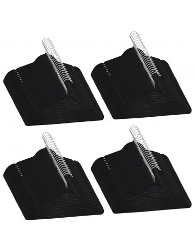 Set Appendiabiti 100 pz Antiscivolo Nero in Velluto