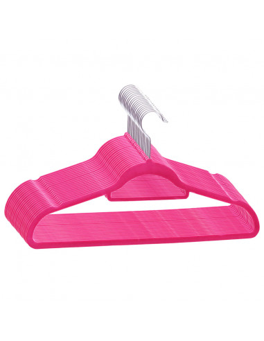 Set Appendiabiti 20 pz Antiscivolo Rosa in Velluto