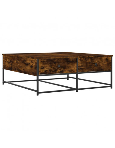 Tavolino da Salotto Rovere Fumo 100x99x40 cm Legno Multistrato