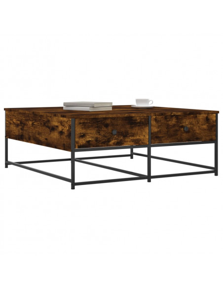 Tavolino da Salotto Rovere Fumo 100x99x40 cm Legno Multistrato