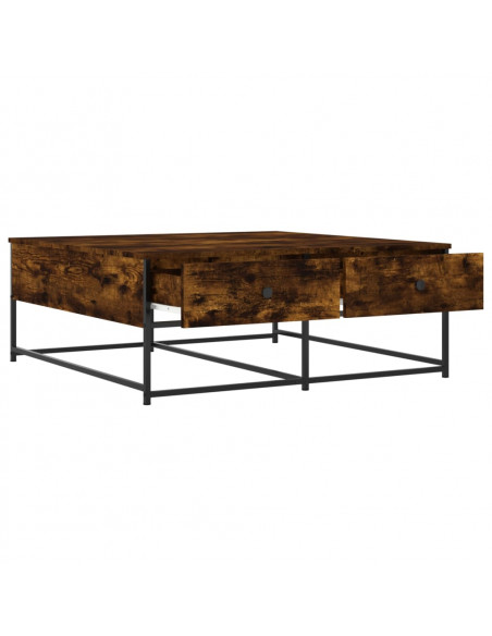 Tavolino da Salotto Rovere Fumo 100x99x40 cm Legno Multistrato