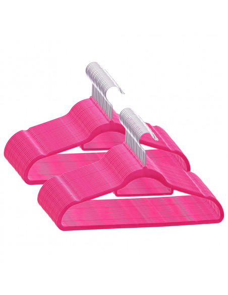 Set Appendiabiti 50 pz Antiscivolo Rosa in Velluto