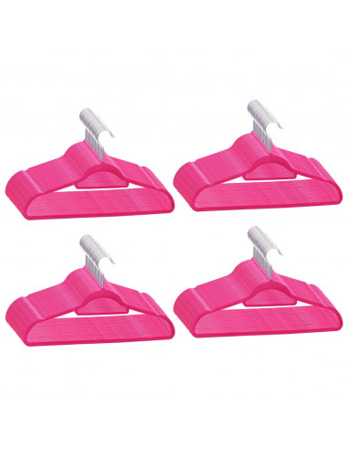 Set Appendiabiti 100 pz Antiscivolo Rosa in Velluto