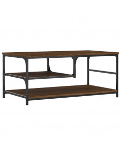 Tavolino da Salotto Rovere Marrone 90x49x40cm Legno Multistrato 2