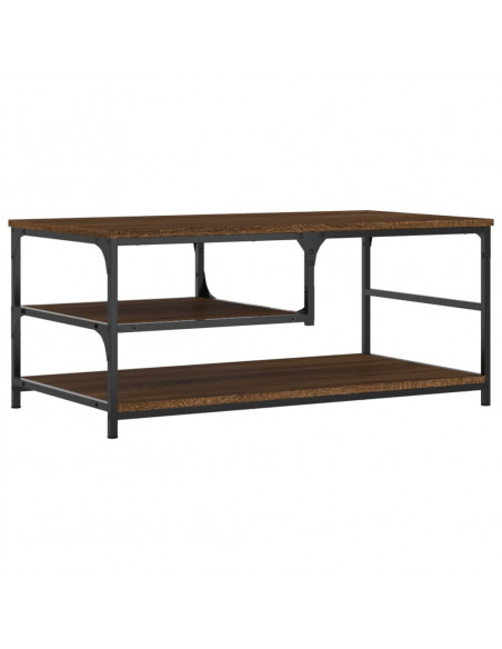 Tavolino da Salotto Rovere Marrone 90x49x40cm Legno Multistrato