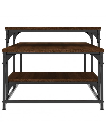 Tavolino Salotto Rovere Marrone 102x60x45cm Legno Multistrato