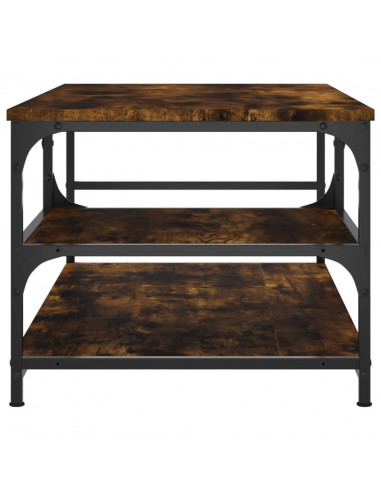 Tavolino da Salotto Rovere Fumo 90x49x40 cm Legno Multistrato