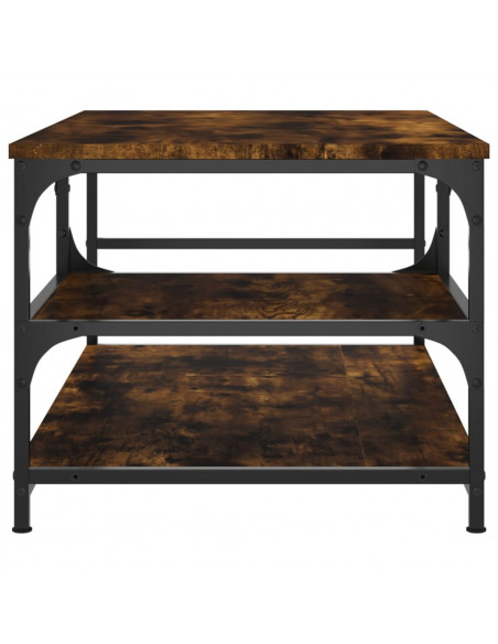 Tavolino da Salotto Rovere Fumo 90x49x40 cm Legno Multistrato