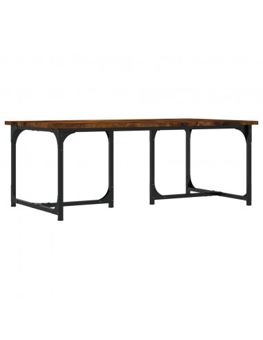 Tavolino da Salotto Rovere Fumo 90x50x35 cm Legno Multistrato