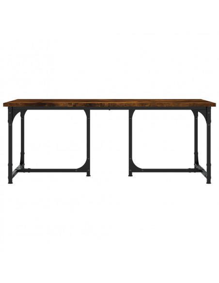 Tavolino da Salotto Rovere Fumo 90x50x35 cm Legno Multistrato