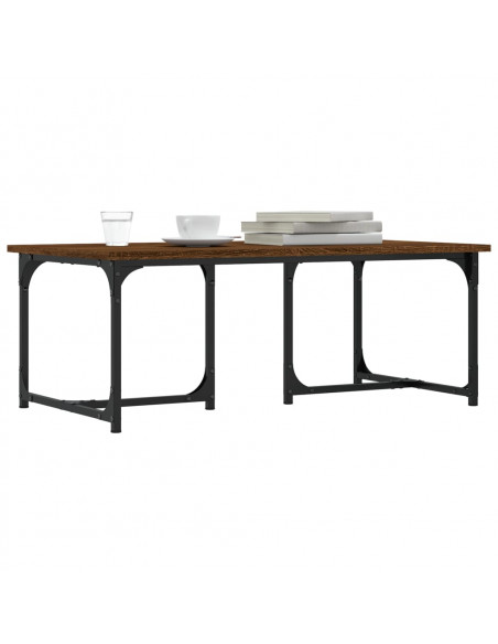 Tavolino da Salotto Rovere Marrone 90x50x35cm Legno Multistrato