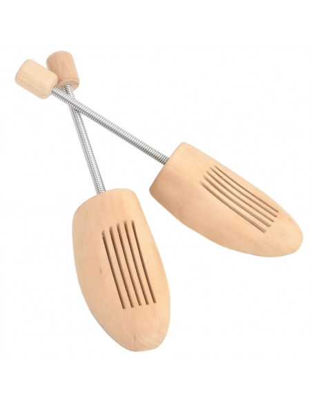 Tendiscarpe 2 Paia EU 39-42 Legno Massello di Loto