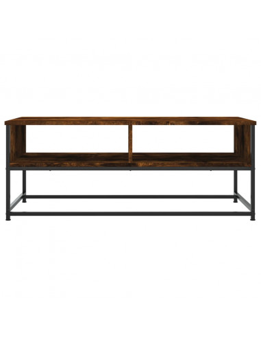 Tavolino da Salotto Rovere Fumo 100x51x40 cm Legno Multistrato