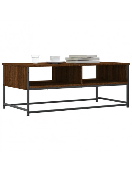 Tavolino Salotto Rovere Marrone 100x51x40 cm Legno Multistrato