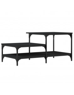 Tavolino da Salotto Nero 100x50,5x45 cm in Legno Multistrato 2