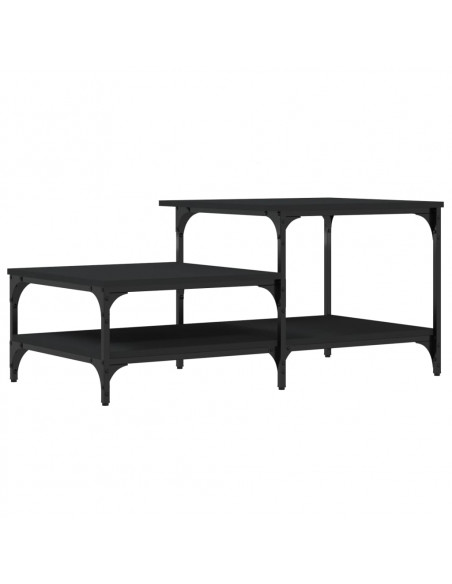 Tavolino da Salotto Nero 100x50,5x45 cm in Legno Multistrato