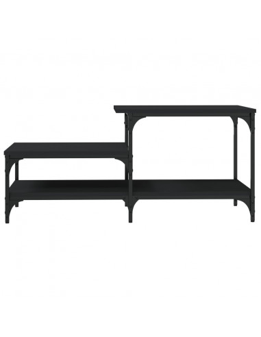 Tavolino da Salotto Nero 100x50,5x45 cm in Legno Multistrato