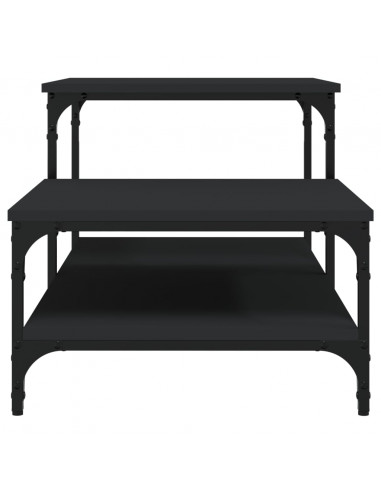 Tavolino da Salotto Nero 100x50,5x45 cm in Legno Multistrato