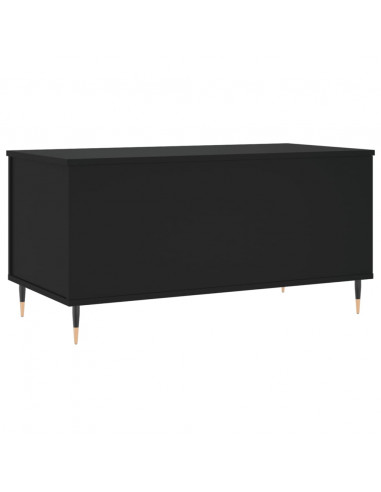 Tavolino da Salotto Nero 90x44,5x45 cm in Legno Multistrato