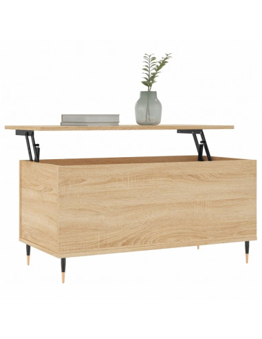 Tavolino Salotto Rovere Sonoma 90x44,5x45 cm Legno Multistrato