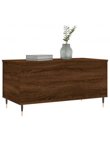 Tavolino Salotto Rovere Marrone 90x44,5x45 cm Legno Multistrato