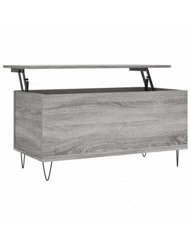 Tavolino Salotto Grigio Sonoma 90x44,5x45 cm Legno Multistrato
