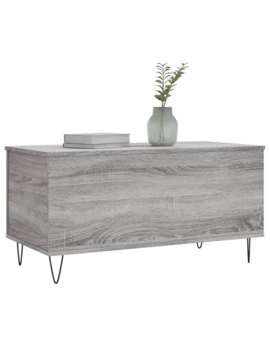 Tavolino Salotto Grigio Sonoma 90x44,5x45 cm Legno Multistrato