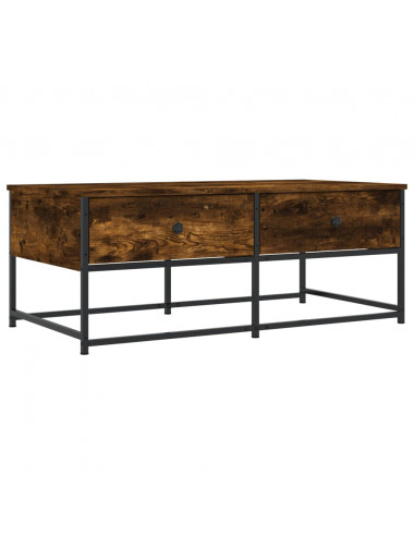 Tavolino da Salotto Rovere Fumo 100x51x40 cm Legno Multistrato