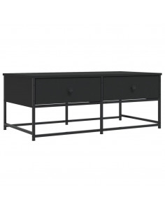 Tavolino da Salotto Nero 100x51x40 cm in Legno Multistrato 2