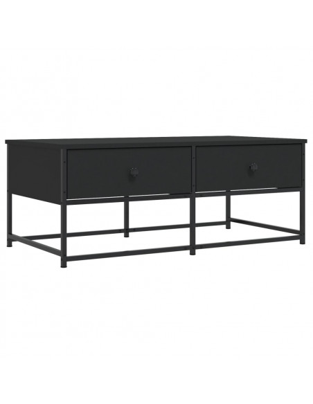 Tavolino da Salotto Nero 100x51x40 cm in Legno Multistrato