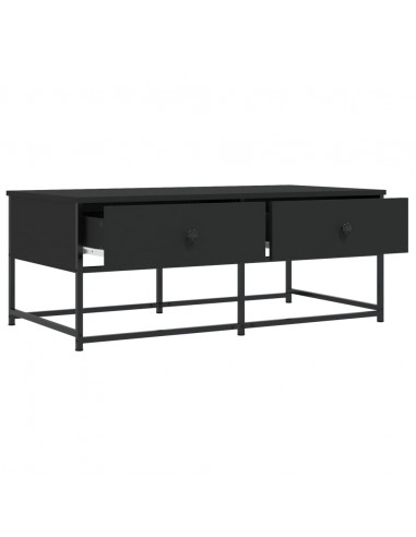 Tavolino da Salotto Nero 100x51x40 cm in Legno Multistrato