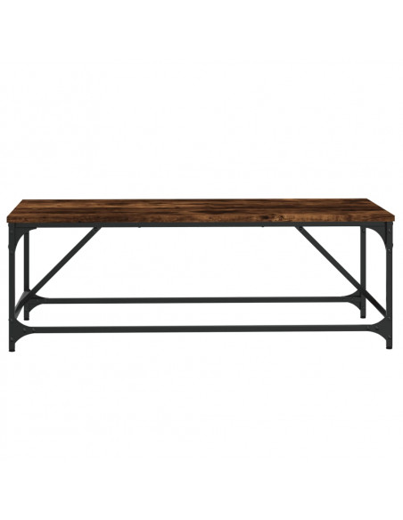 Tavolino da Salotto Rovere Fumo 100x50x35 cm Legno Multistrato